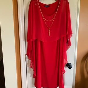 Red evening dress